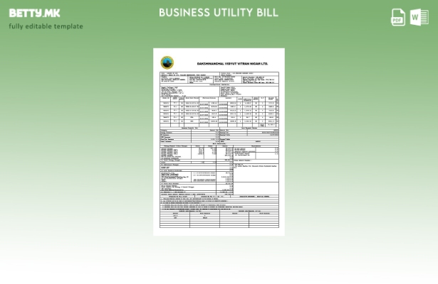 Модерен стил на Индија DVVNL шаблон за деловни сметки за комунални услуги